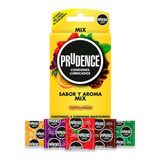 Caja Con 5 Condones Lubricados Prudence Sabor Y Aroma Mix