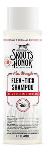 Shampoo Anti Pulgas Y Garrapatas Skouts Honor Para Mascotas