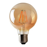 Ampolleta Led G80 Globo Vintage 4w E27 2700k Ambar 