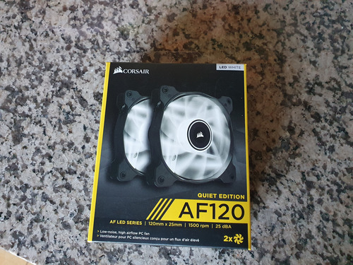 Ventilador Cooler Fan Corsair Af120 Led White Twin Pack