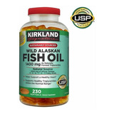 Wild Alaskan Fish Oil 1400mg 230 Stg Kirkland Omega 3 + Vita Sabor Neutro