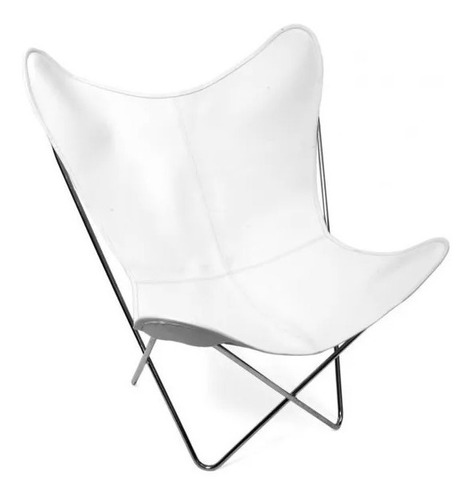 Sillon Bkf Funda 100% Cuero Vacuno Blanco Silla Solo Funda