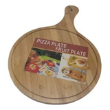 Tabla Bandeja Plato De Madera Para Pizza Cocina 29x43