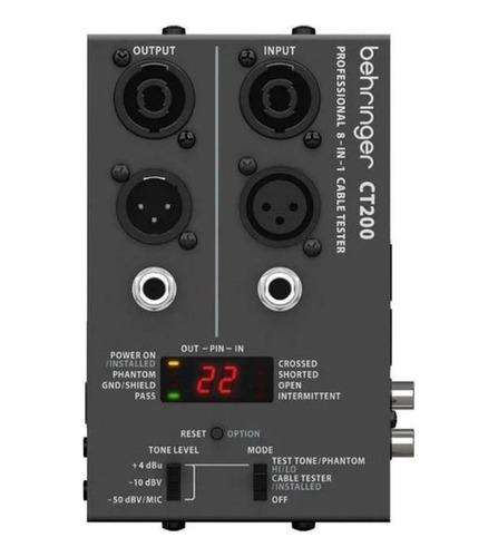 Cable Tester Behringer Ct200 3 Modos Probador Cables 8 En 1