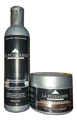 Shampoo + Máscara Matizadora Black Platinum - La Puissance