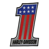 Parche Bordado Numero Uno Harley Davidson Reflectivo Espalda