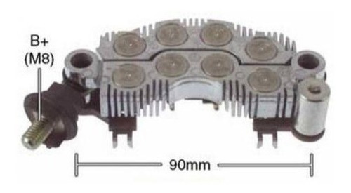 Diodera Alternador Hyundai Sonata 8 Diodos 90amp Iyr-9016 Foto 4