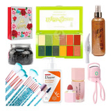 Kit Maquillaje Completo Delineador Desmaquillador Spray