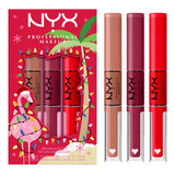 Labial Shine Loud Nyx Professional Makeup Trío Holidays X3