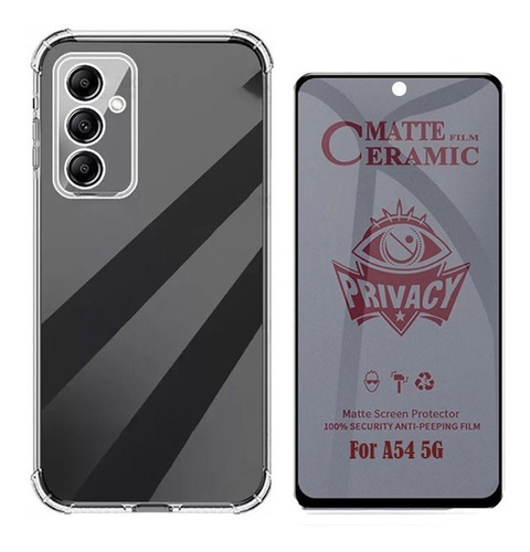 Kit Capinha + Pel Privacidade Cerâmica Para Galaxy A54 5g