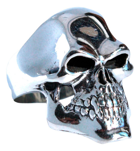 Anillo Para Hombre Cráneo Terrible Plata Maciza 925 Calavera