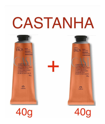 Kit 02 Creme Mãos Ekos Castanha 40g Natura