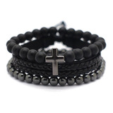 Pulseira Masculina Kit Com 3 Pulseiras