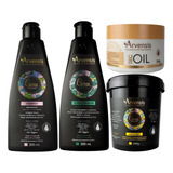 Kit Arvensis Cachos Shampoo + Cond. + Mascara 2x1 E Tec Oil