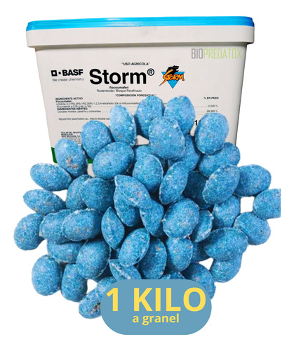 Storm 1 Kg Rodenticida Veneno Para Rata/raton Anticoagulante