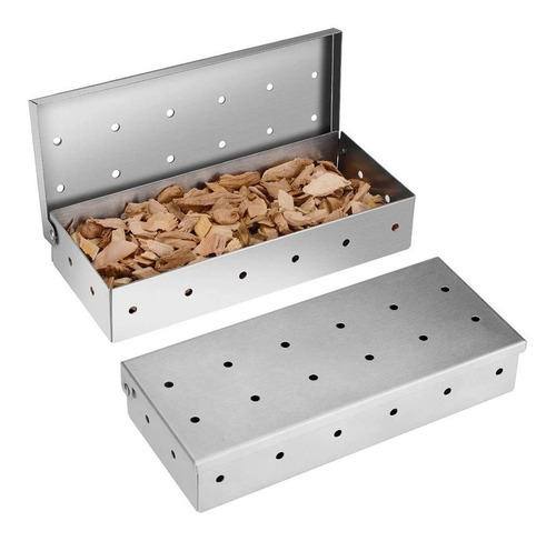 Caja Acero Inoxidable Para Ahumar Leña Ahumador Asado Cocina