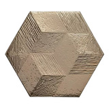 Recubrimiento Hexagonal Gold Metalico 28.5x33cm Pack 12 Pzs