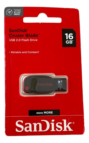 Pen Drive Sandisk Cruze Blade 16 Gb Usb 2.0