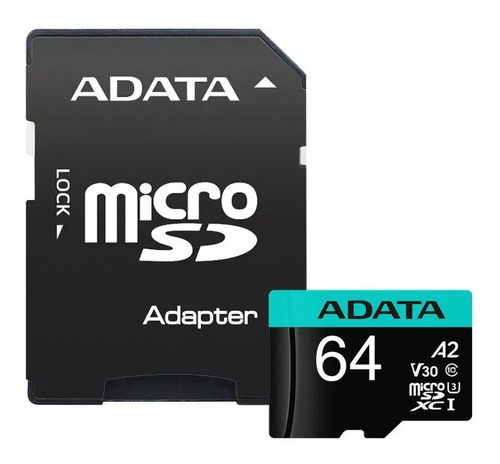 Memoria Micro Sdxc 64gb Adata Clase 10 Video 4k V30 A2