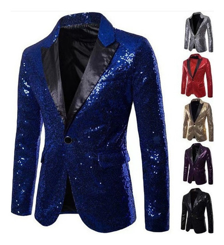 Blazer De Hombre De Vestir Con Lentejuelas