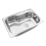 Pileta Bacha Cocina Johnson Acero Luxor Si71 Std Satinada