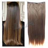 Aplique Cabelo Acobreado Mechas Mel Escuro Bio Orgânico 