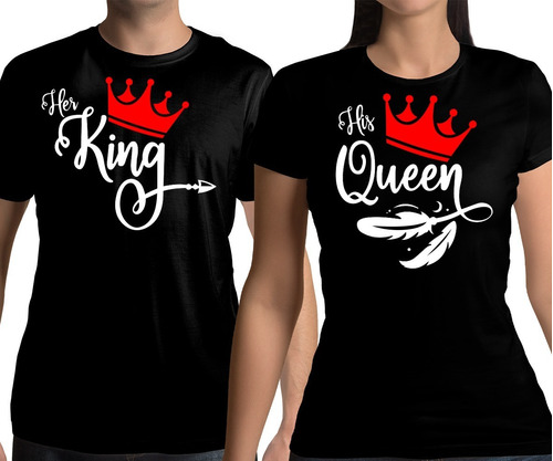 Playera Duo Pareja Novios King Queen Mod5 2 Pz