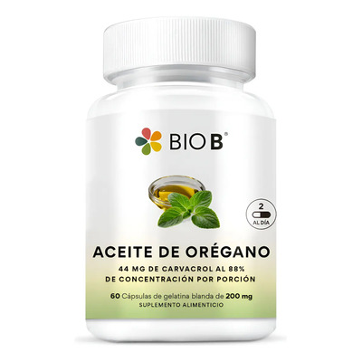Bio B | Aceite De Orégano Cápsulas Con 88% Carvacrol, 60 Cáp | Meses sin interés