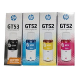 Juego 4 Tintas Hp Original Gt53/2 Para Sistemas Continuos