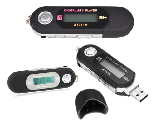 Reproductor Mp3 Digital Radio Fm Grabador De Voz Negro Aaa