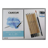 Rembrandt Acuarelables + Graduate Canson A5 + Pincel + Goma 