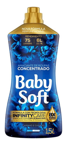 Amaciante De Roupas Concentrado Baby Soft 1,5 L Carinho 