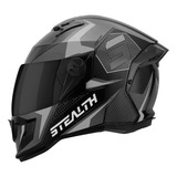 Capacete Fechado Esportivo Stealth Concept Viseira Fumê Nfe