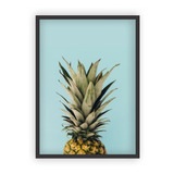 Quadro Decorativo Moldura 30x40cm Abacaxi Tropical Cozinha