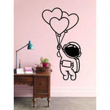 Vinil Decorativo Niños Astronauta Globos Corazón