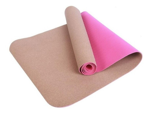 Yoga Mat Colchoneta Meditacion 5mm Corcho Ecologico + Tpe