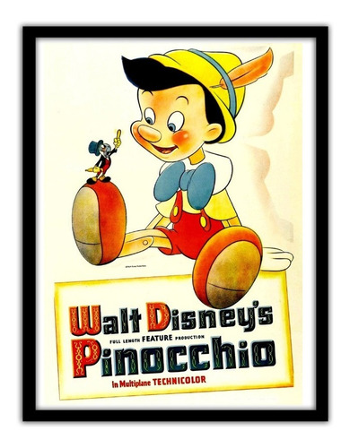 Cuadro Pinocchio - Vintage - Disney 30x40 Cm 