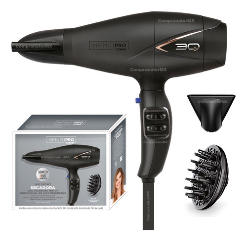 Secadora Cabello Profesional 3q Iones Cerámica Infiniti Pro