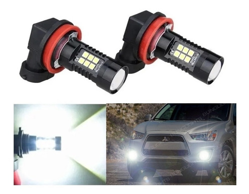 Par Focos Led Mitsubishi Asx 2013 - 2015 Con Mini Lupa 6200k