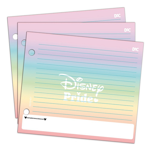 Refil De Folhas Mini Ficheiro Horizontal  - Disney Pride