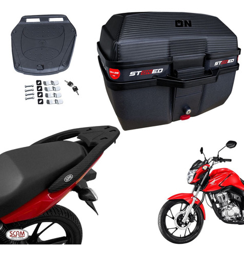 Bagageiro Cg 160 Fan Start + Bau Stoned Tracker Traffic 35l