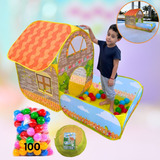 Barraca Infantil Grande Com 100 Bolinhas Cabana Infantil 