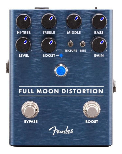 Fender Pedal Full Moon Distortion, Azul Rey Color Azul Oscuro