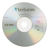 Verbatim Cd-rw 700mb 12x - 80 Min Slimcase High Speed (42 U)