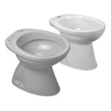 Combo Italiana Inodoro Corto Bidet 1 Agujero Loza - Capea 