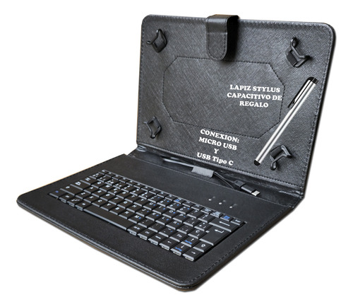 Funda Con Teclado Para Tablet Pc De 10 Pugadas Envio Stock 