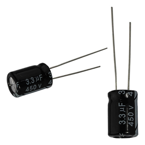 50x Capacitor Eletrolítico 3,3uf X 450v 105º Kit C/50 Peças