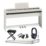 Piano Digital Roland Fp30x Wh 88 Teclas Com Estante + Kit