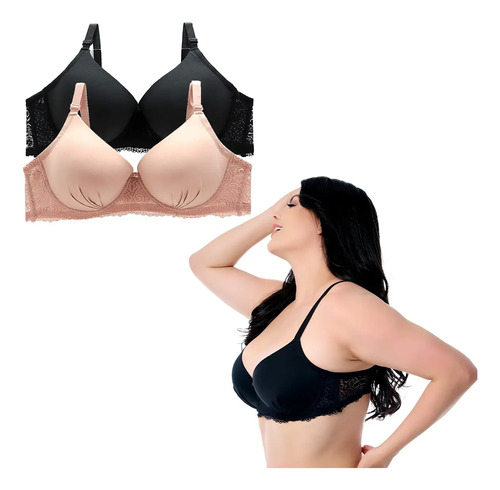 Set 2 Brasier Dama Sexy Talla Extra Bra Mujer Lady Carnival | Envío gratis