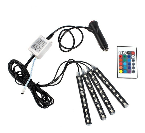 Led Luz Rgb Auto Camioneta Luz Interior Tuning 4 Led Bello